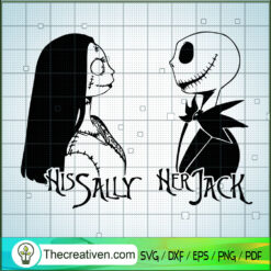 His Sally Her Jack SVG, The Nightmare Before Christmas SVG, Halloween SVG