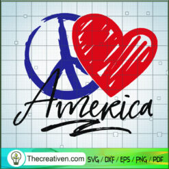 Peace Love America SVG, Peace SVG, America SVG