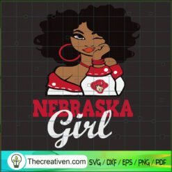 Black Girls Nebraska SVG, National Football League SVG, NFL SVG, Afro Women SVG