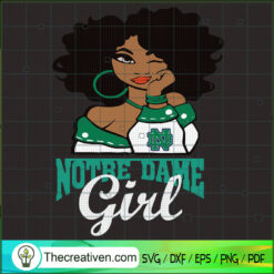 Black Girls Notre Dame SVG, National Football League SVG, NFL SVG, Afro Women SVG