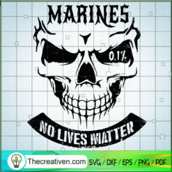 Marines No Lives Matter SVG, Horror Skull SVG, Halloween SVG