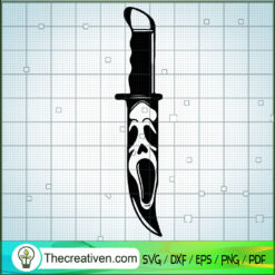 Scream Ghost Knife SVG, Horror Characters SVG, Halloween SVG