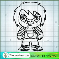 Chucky Chibi Characters SVG, Horror Characters SVG, Halloween SVG