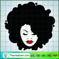 Afro Girls Face SVG, Black Girls SVG, Black People SVG