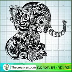Elephant Pattern SVG, Elephant Baby SVG, Elephant SVG