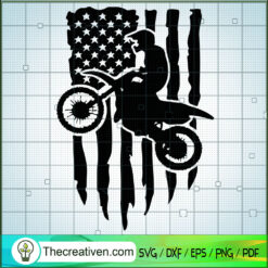 Motorcyle SVG, Driving SVG, USA Flag SVG