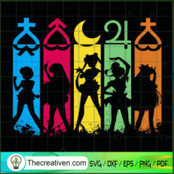 Sailor Moon Shadow SVG, Team Sailor SVG, Anime Sailor Moon SVG