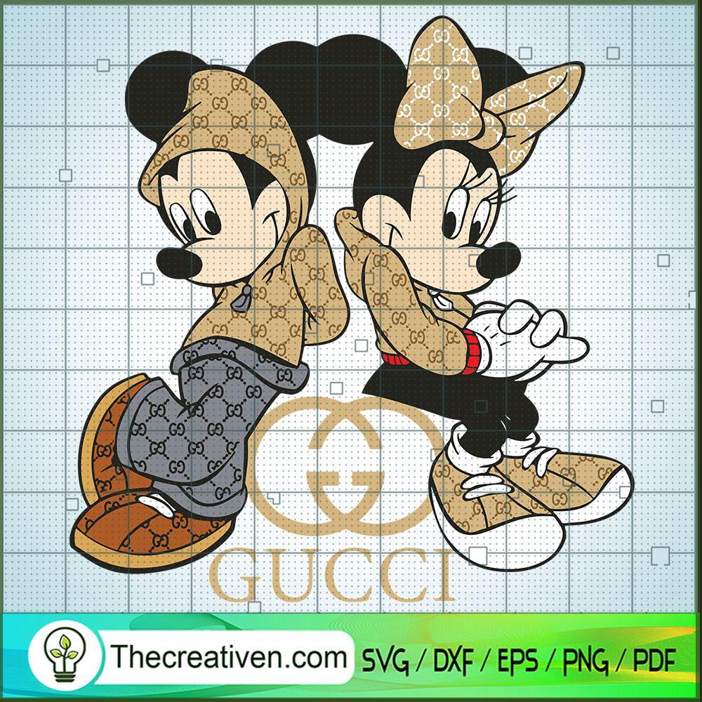 Gucci Pattern With Mickey Mouse SVG