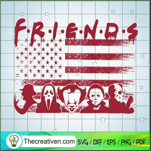 Halloween Friends Usa Flag 18076859