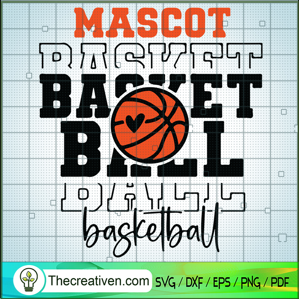 Mascot SVG, Basketball SVG, Sport Basketball SVG