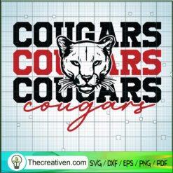 Cougars Team Football SVG, Football SVG, Sport SVG