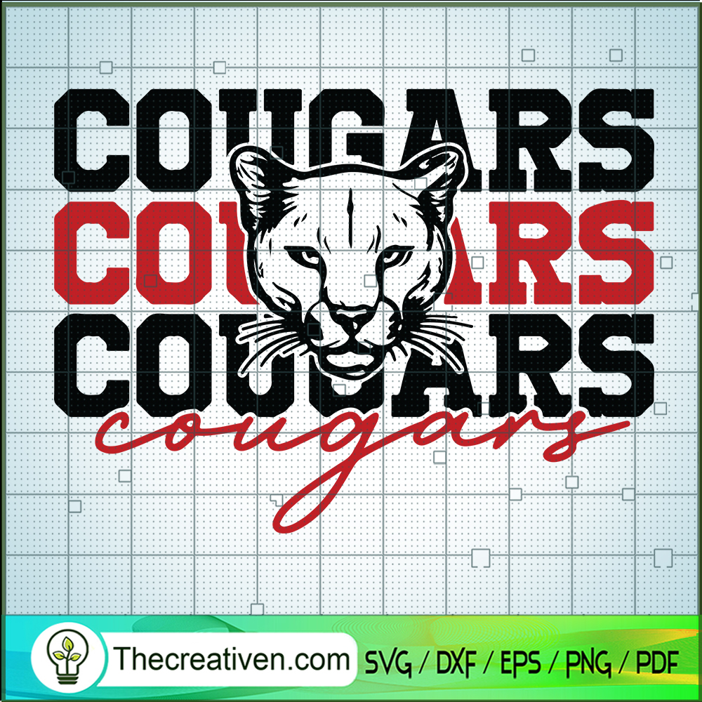 Cougars Team Football SVG, Football SVG, Sport SVG